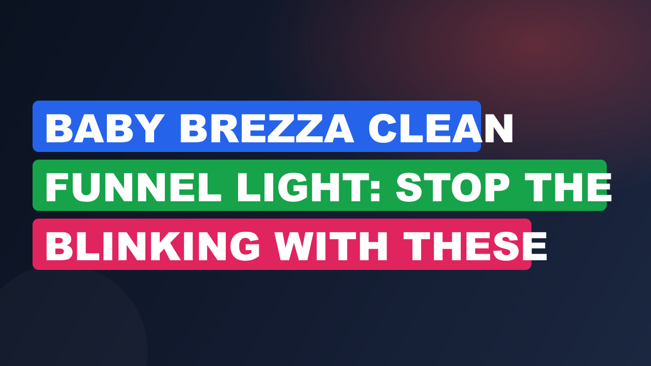 Baby Brezza Clean Funnel Light: Stop the Blinking with These Easy Steps