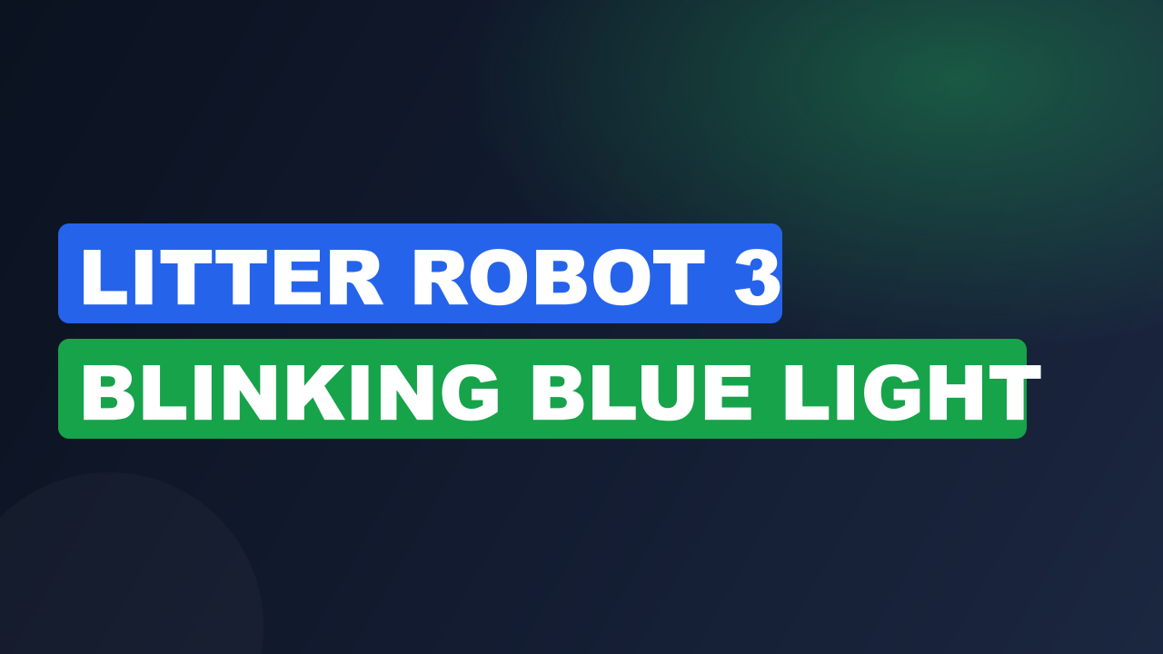 Litter Robot 3 Blinking Blue Light
